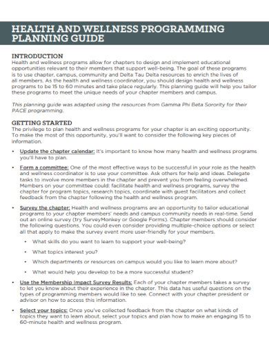 Health and Wellness Program for PWD .